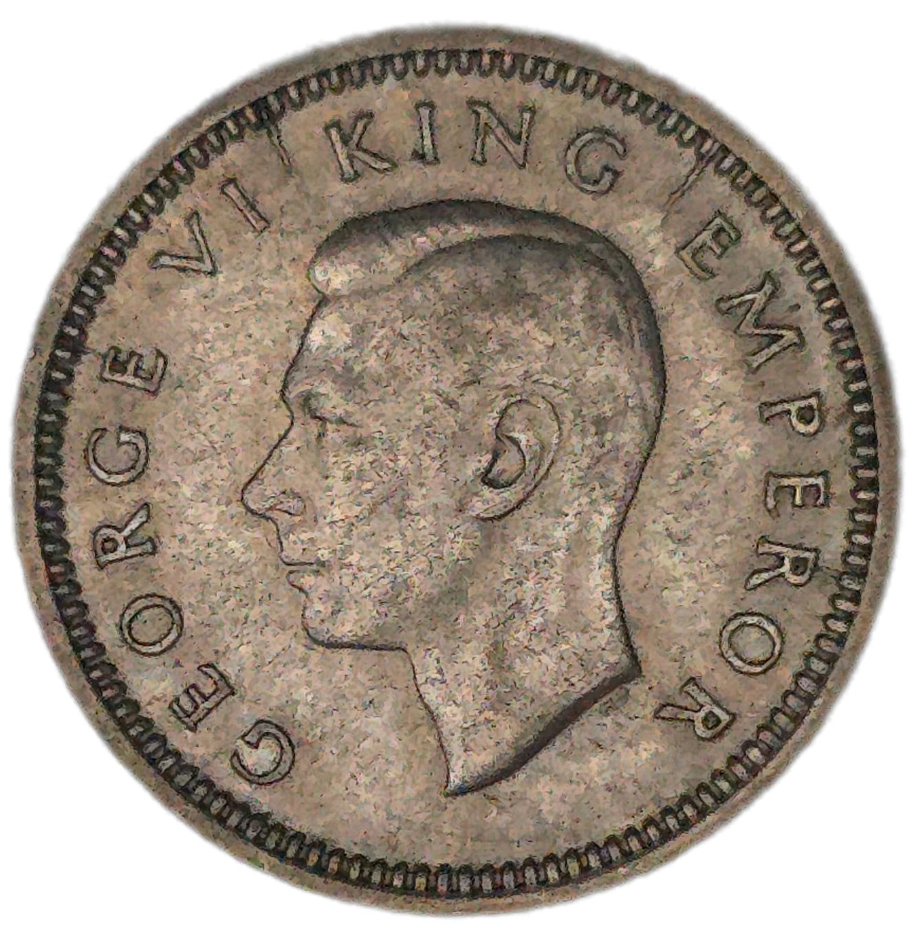 1943 New Zealand Threepence, Seven die cracks - Arts & Entertainment > Hobbies & Creative Arts > Collectibles > Collectible Coins & Currency > Collectible Coins > Rare Coins from The Half Crown