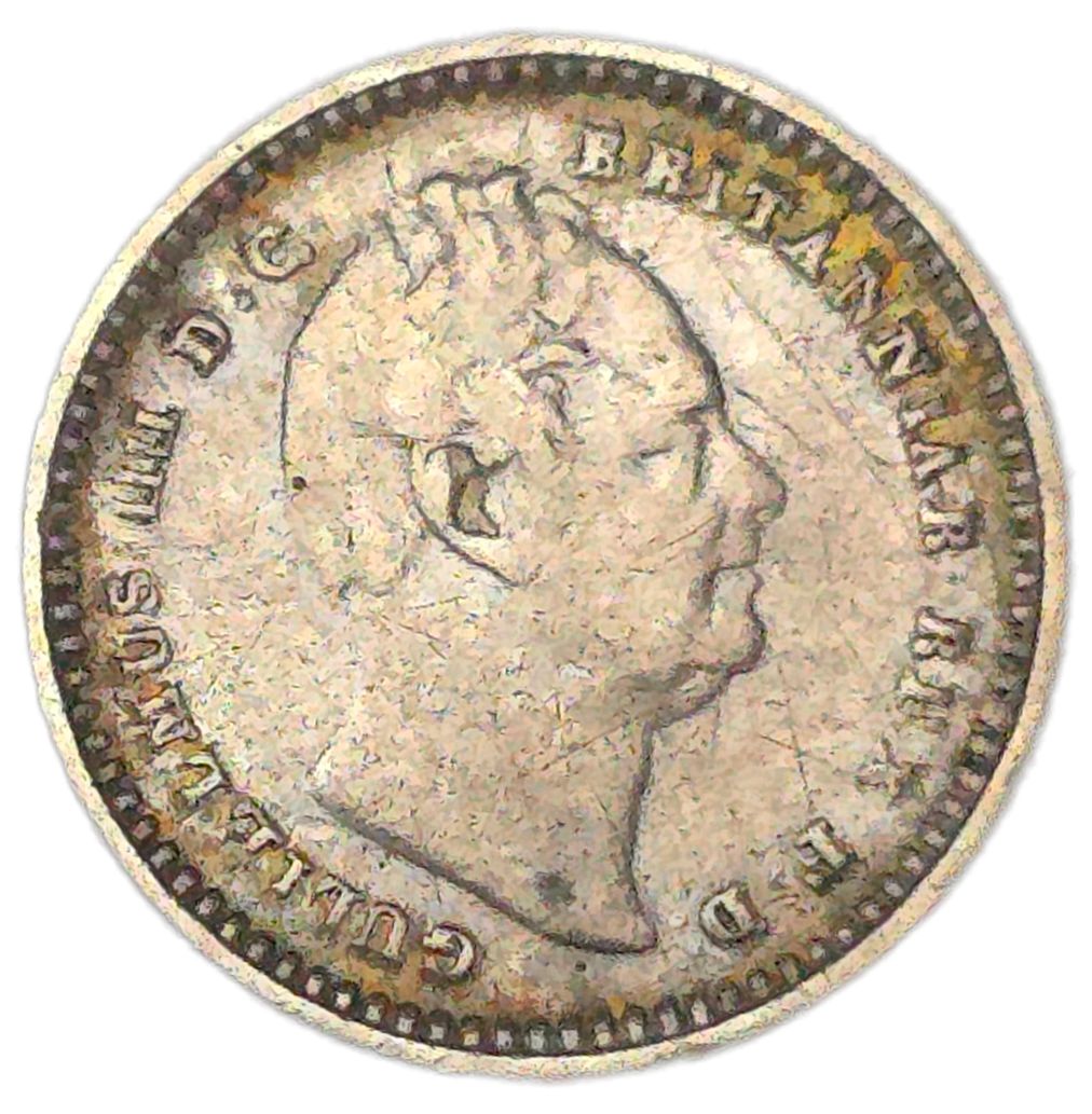 1834 United Kingdom 1 1/2 Pence, William IV