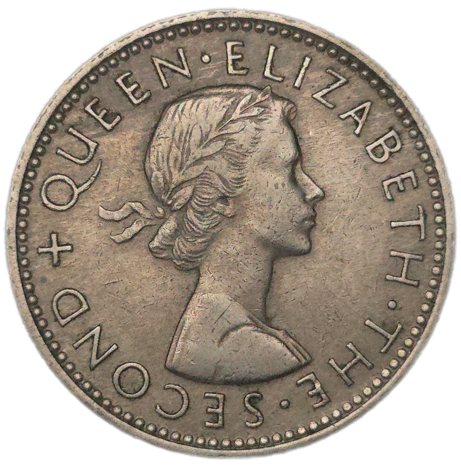 1962 New Zealand Shilling, No Horizon, VF - Arts & Entertainment > Hobbies & Creative Arts > Collectibles > Collectible Coins & Currency > Collectible Coins > Rare Coins from The Half Crown