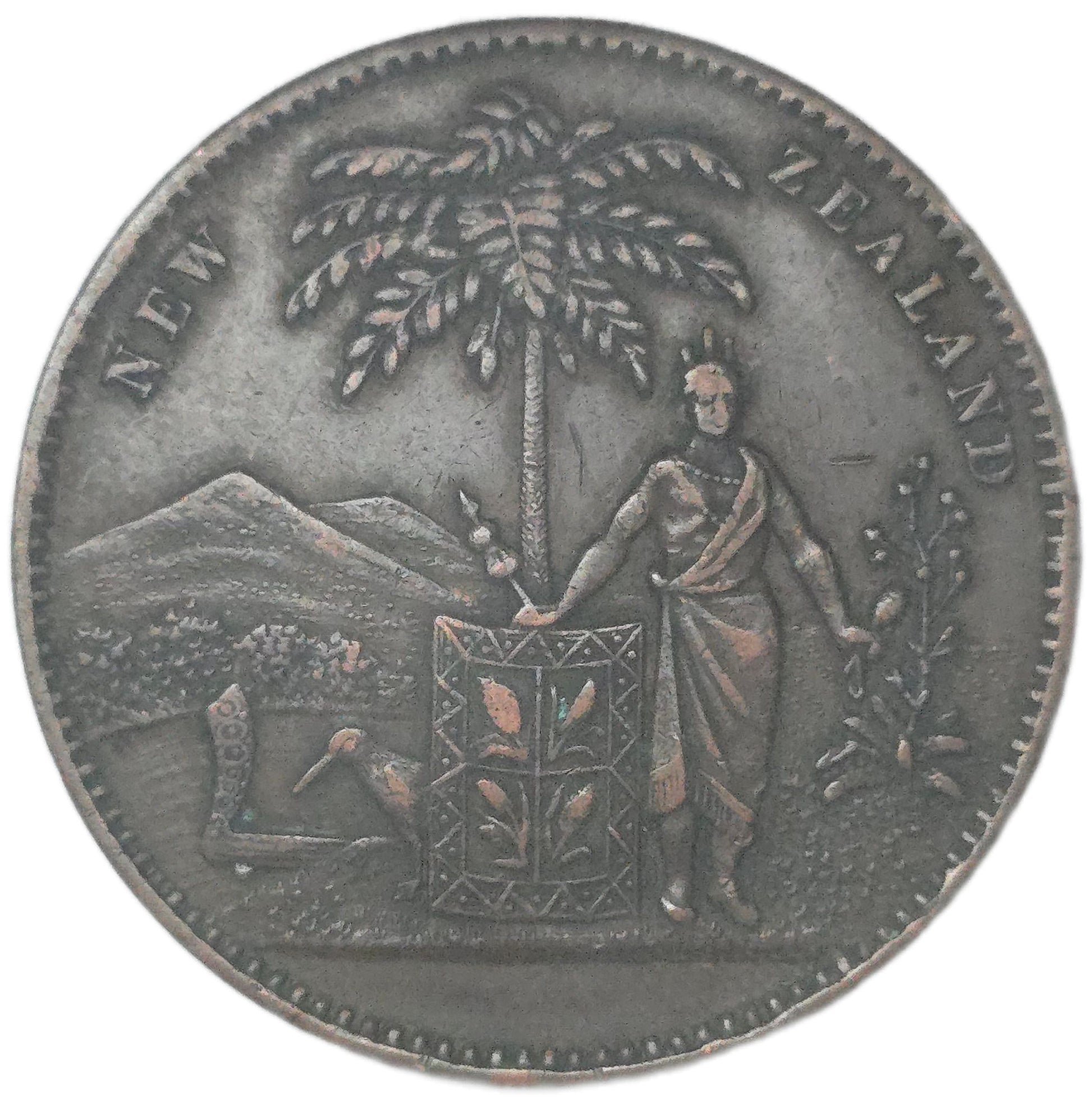 1881 New Zealand Trade Token Milner & Thompson - Arts & Entertainment > Hobbies & Creative Arts > Collectibles > Collectible Coins & Currency > Collectible Coins > Rare Coins from The Half Crown