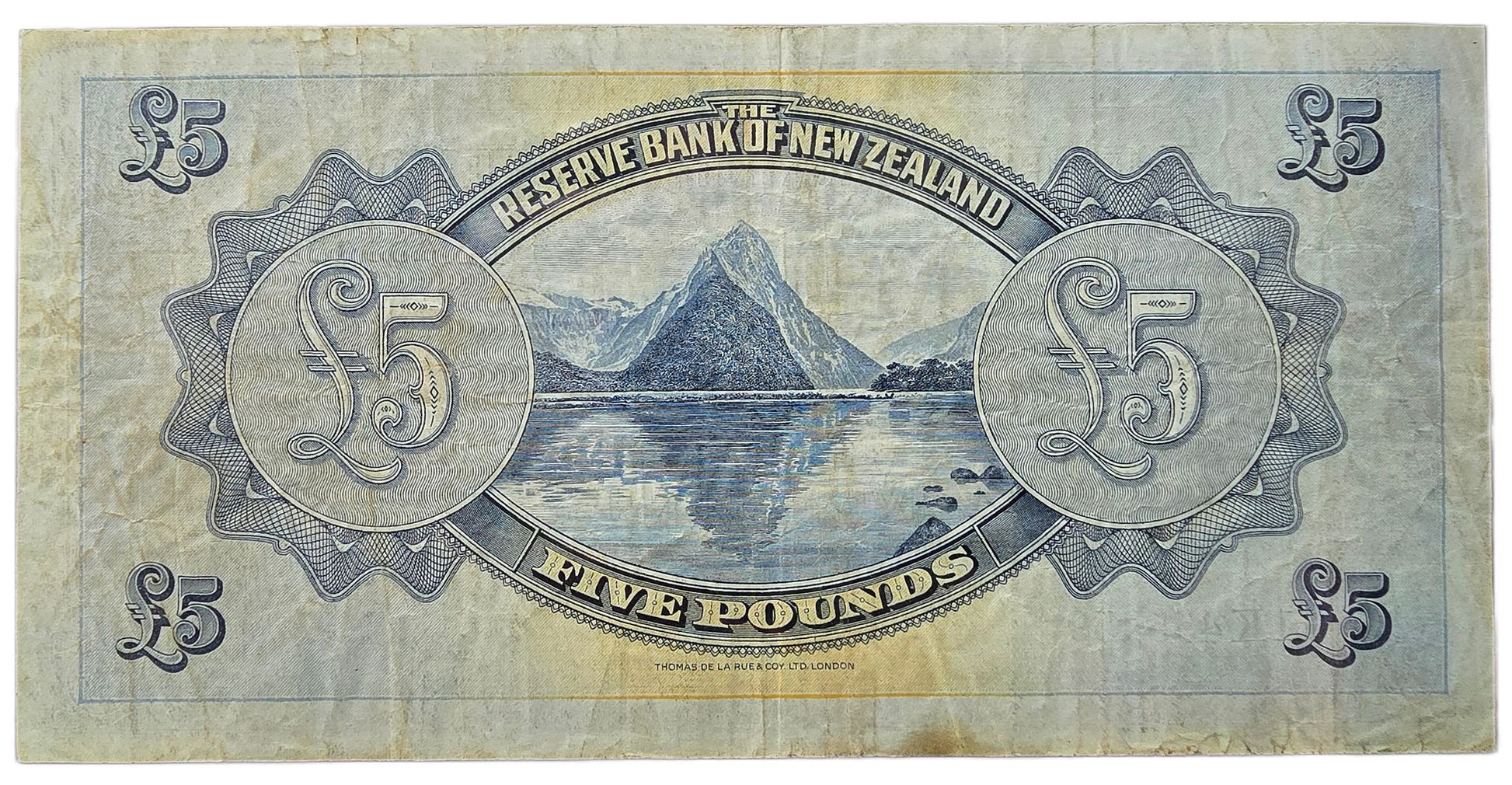 1934-1940 New Zealand Five Pound Note, Lefeaux - Arts & Entertainment > Hobbies & Creative Arts > Collectibles > Collectible Coins & Currency > Collectible Banknotes from The Half Crown