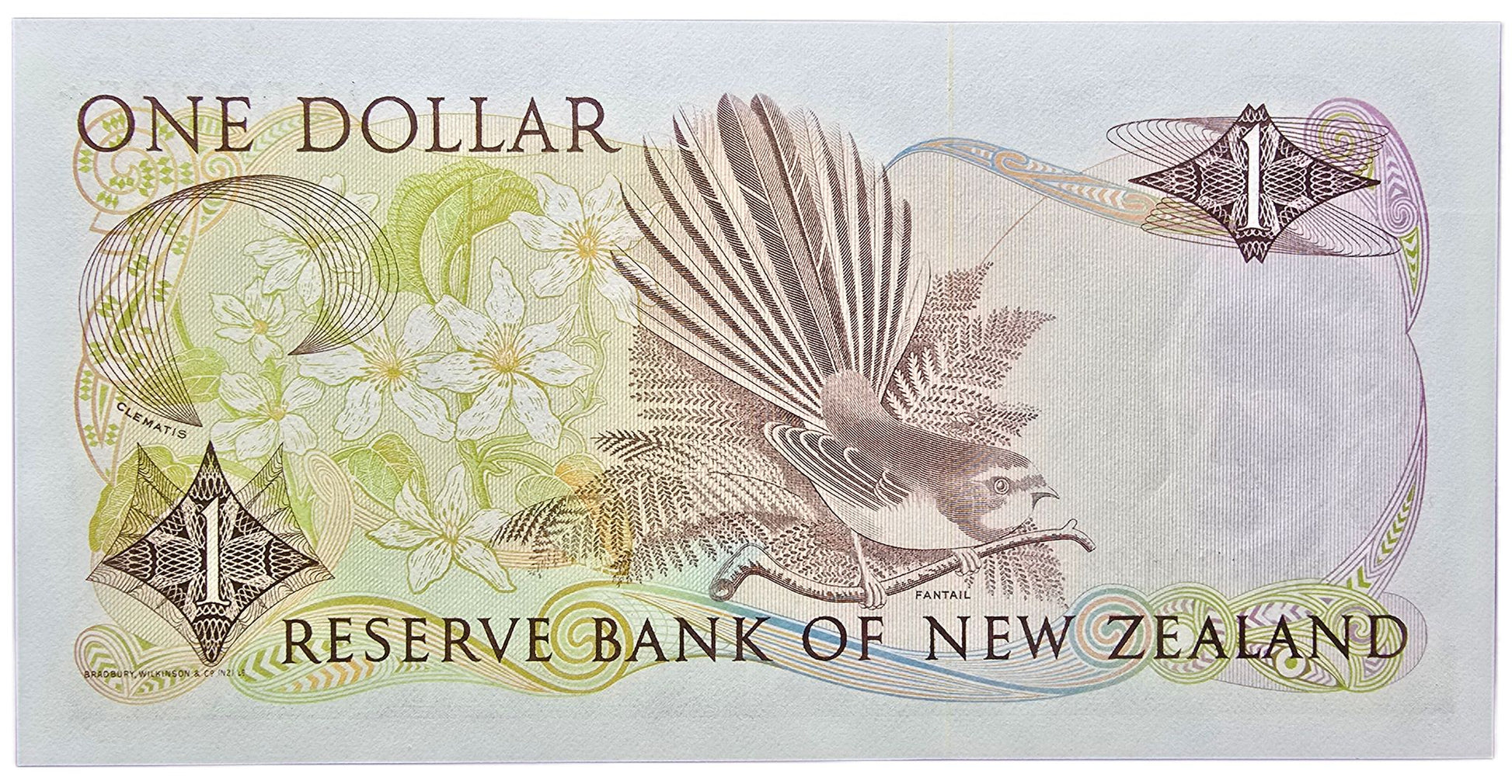 1981-1985 New Zealand One Dollar, AA 000125* - Arts & Entertainment > Hobbies & Creative Arts > Collectibles > Collectible Coins & Currency > Collectible Banknotes from The Half Crown