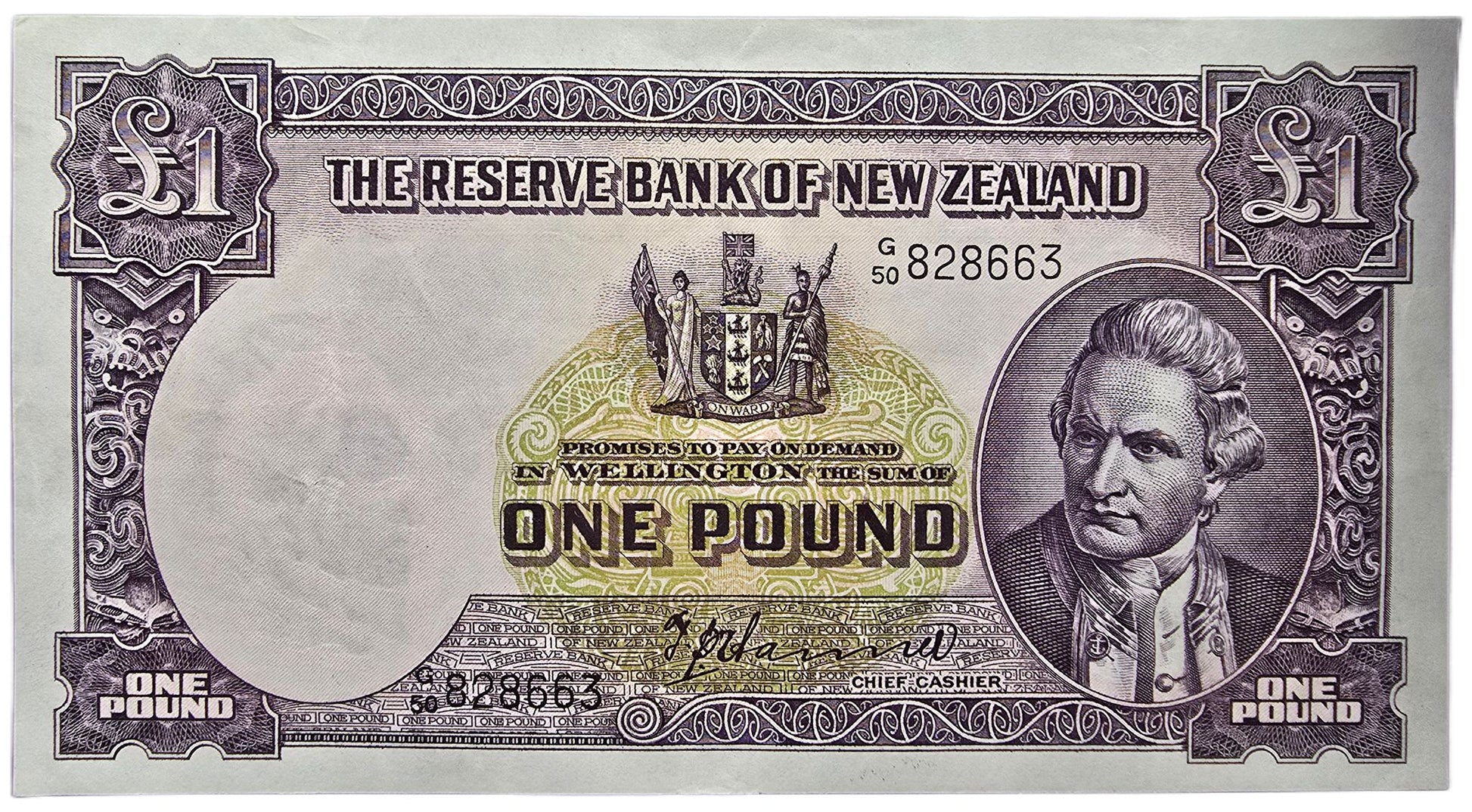1940 - 1955 New Zealand One Pound, EF - Arts & Entertainment > Hobbies & Creative Arts > Collectibles > Collectible Coins & Currency > Collectible Banknotes from The Half Crown