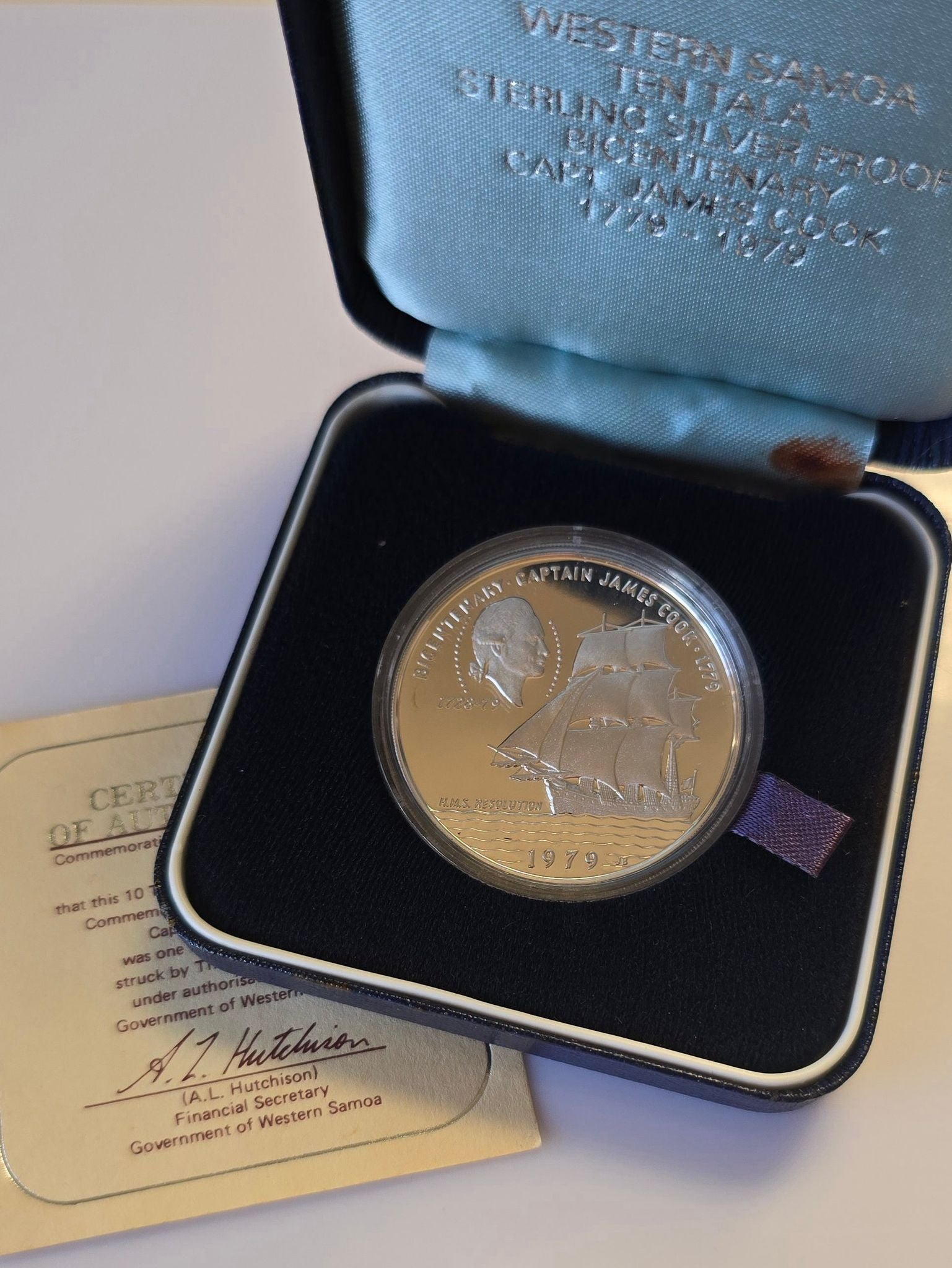 1979 Samoa 10 Tala, Silver Proof issue - Arts & Entertainment > Hobbies & Creative Arts > Collectibles > Collectible Coins & Currency > Collectible Coins > Commemorative Coins from The Half Crown