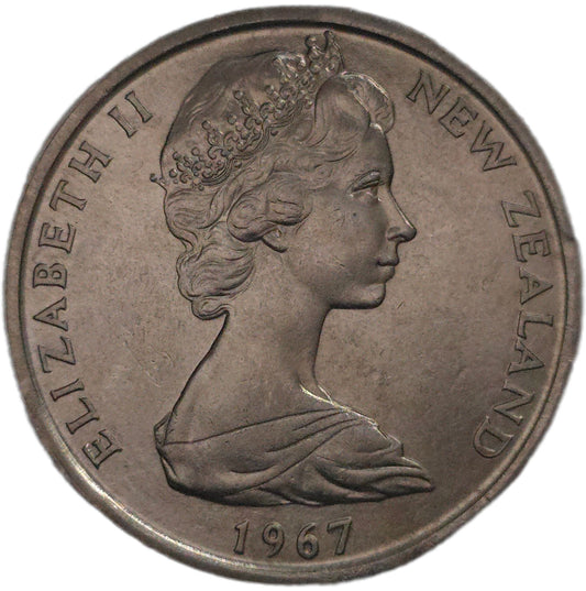 1967 New Zealand Fifty Cents, Uncirculated - Arts & Entertainment > Hobbies & Creative Arts > Collectibles > Collectible Coins & Currency > Collectible Coins > Rare Coins from The Half Crown