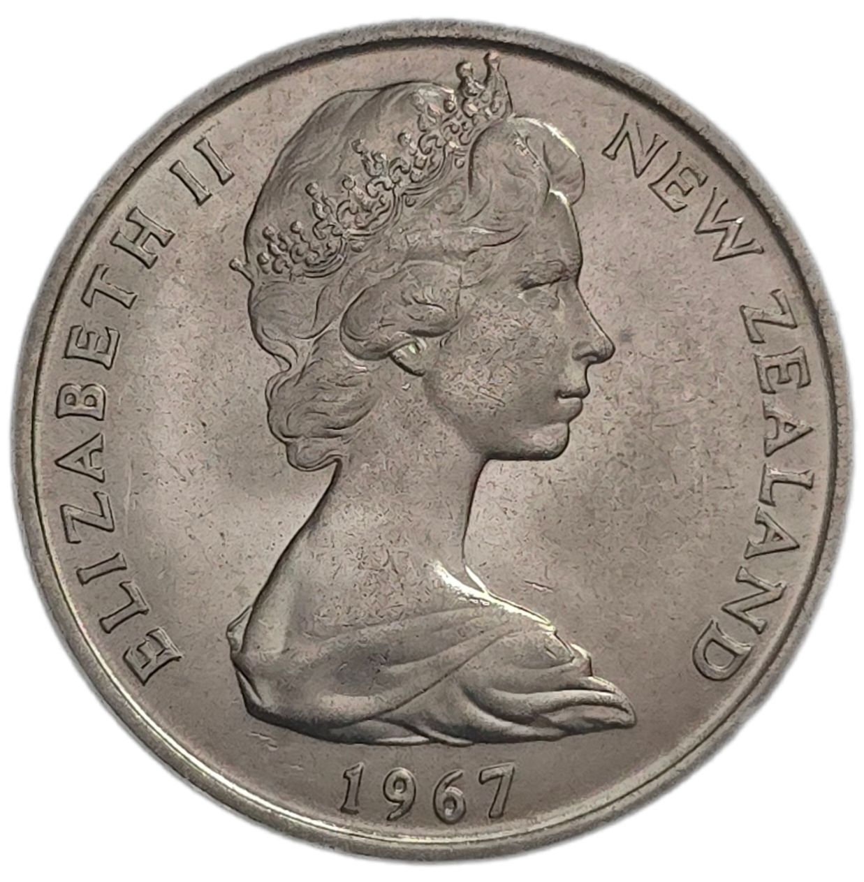 1967 New Zealand Twenty Cents, Uncirculated - Arts & Entertainment > Hobbies & Creative Arts > Collectibles > Collectible Coins & Currency > Collectible Coins > Rare Coins from The Half Crown