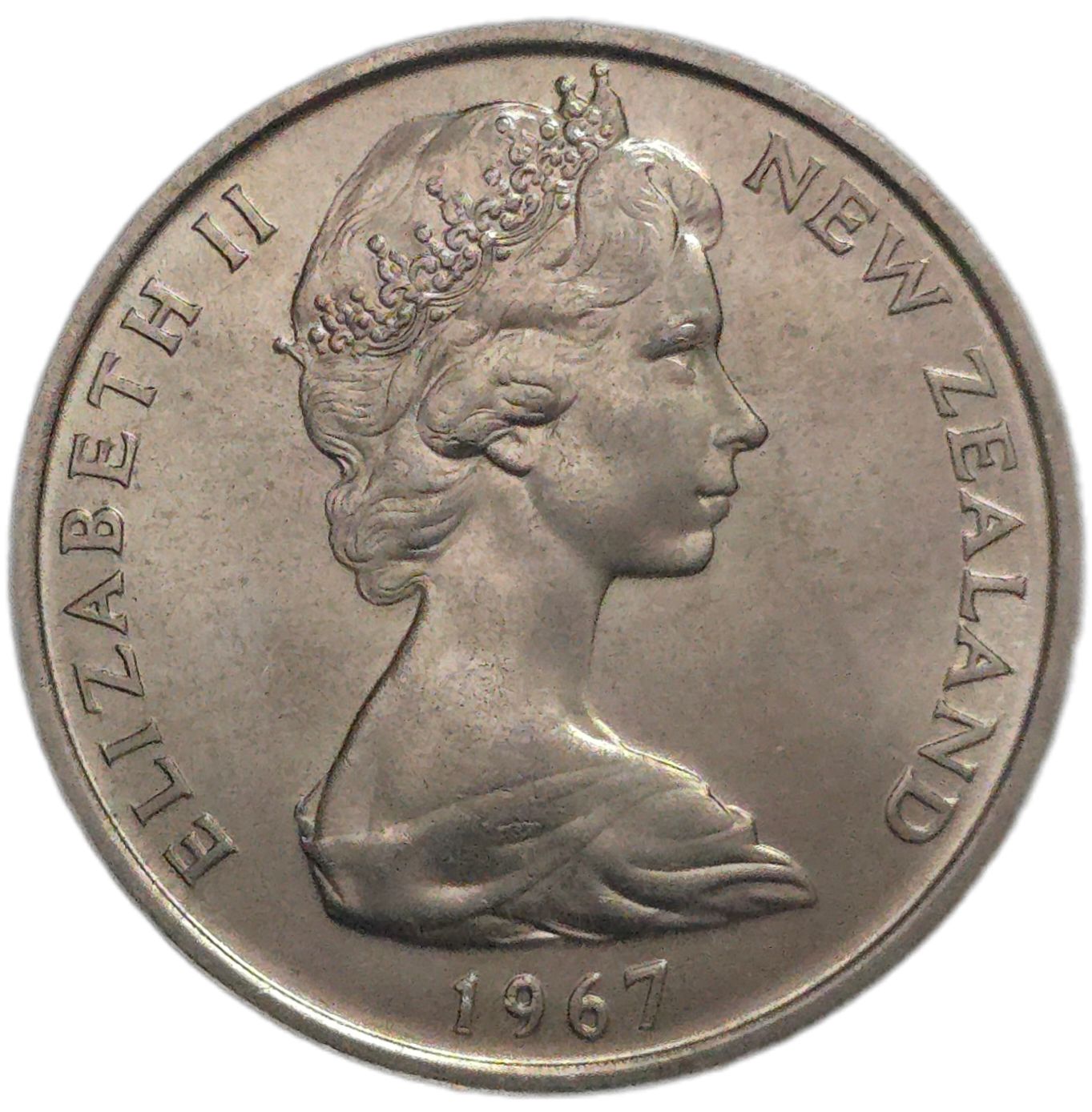 1967 New Zealand Ten Cents, Uncirculated - Arts & Entertainment > Hobbies & Creative Arts > Collectibles > Collectible Coins & Currency > Collectible Coins > Commemorative Coins from The Half Crown