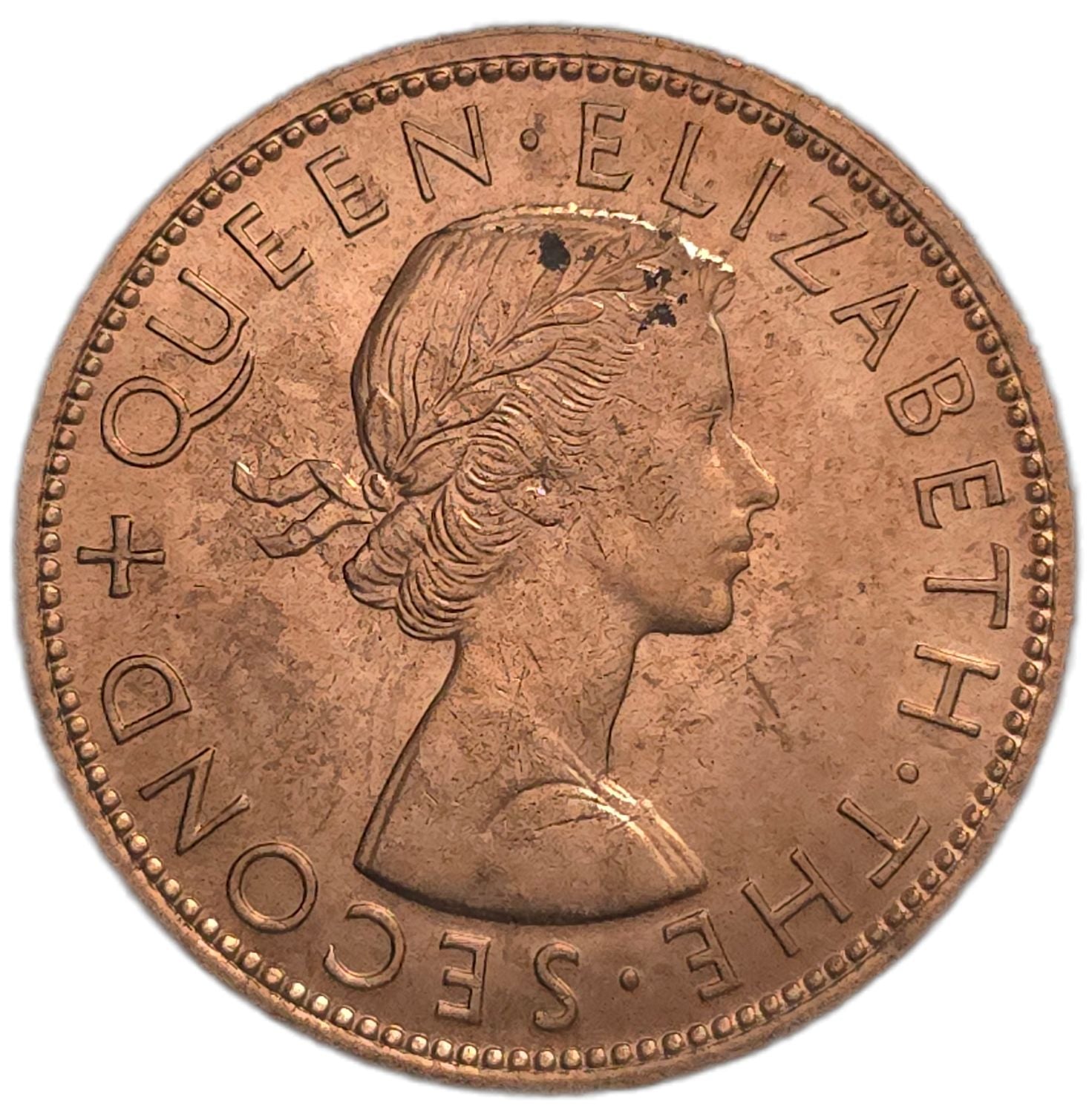 1965 New Zealand Penny, Uncirculated - Arts & Entertainment > Hobbies & Creative Arts > Collectibles > Collectible Coins & Currency > Collectible Coins > Rare Coins from The Half Crown