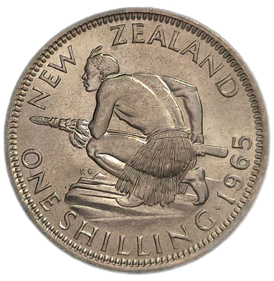 1965 New Zealand Shilling, Uncirculated - Arts & Entertainment > Hobbies & Creative Arts > Collectibles > Collectible Coins & Currency > Collectible Coins > Rare Coins from The Half Crown