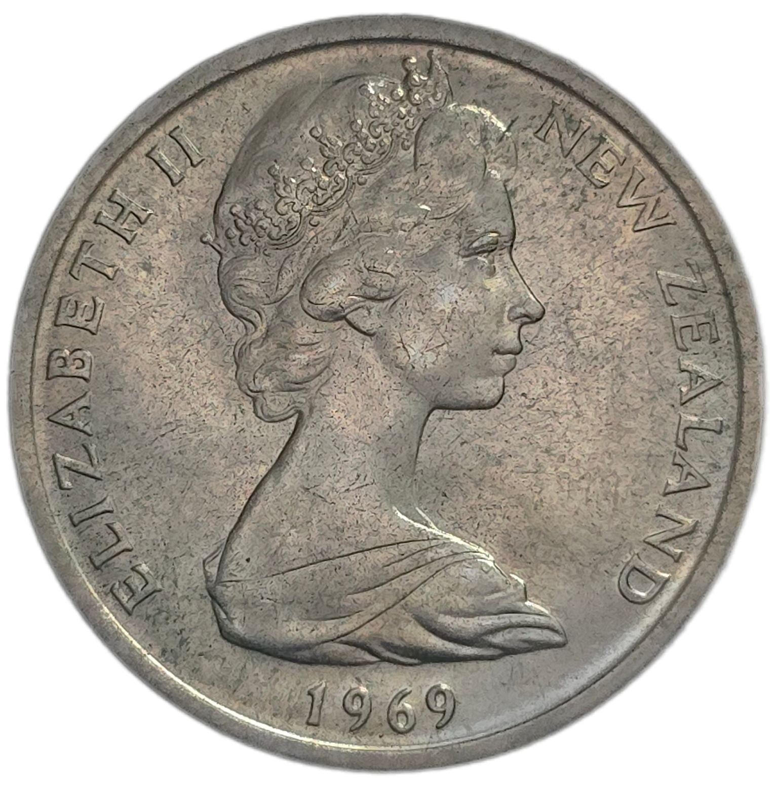 1969 New Zealand Fifty Cents, Uncirculated - Arts & Entertainment > Hobbies & Creative Arts > Collectibles > Collectible Coins & Currency > Collectible Coins > Rare Coins from The Half Crown