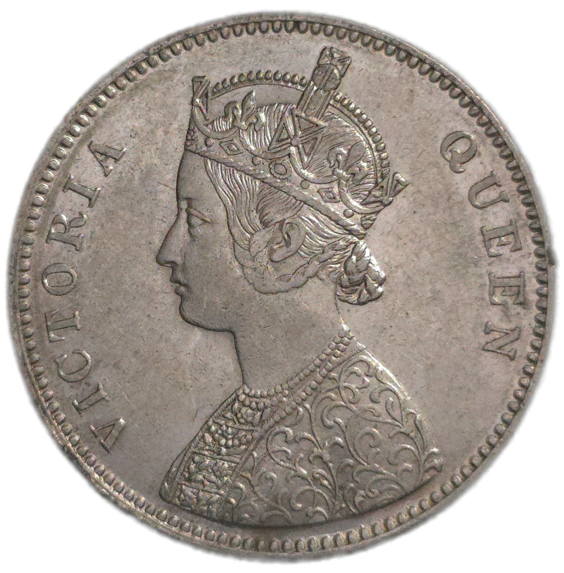 1862 India 1 Rupee, Uncirculated - Arts & Entertainment > Hobbies & Creative Arts > Collectibles > Collectible Coins & Currency > Collectible Coins > Rare Coins from The Half Crown