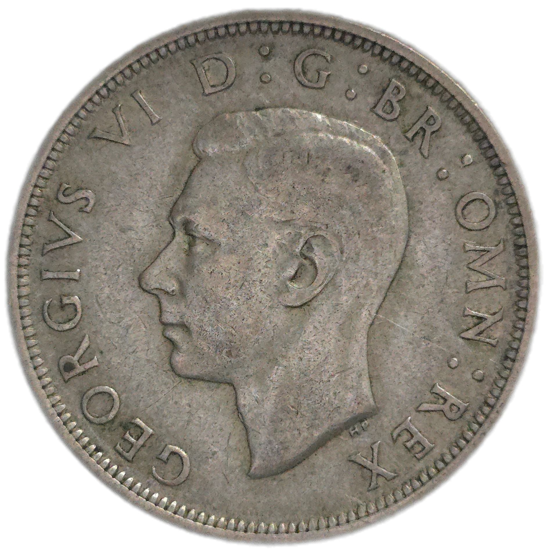 1940 United Kingdom Half Crown - Arts & Entertainment > Hobbies & Creative Arts > Collectibles > Collectible Coins & Currency > Collectible Coins > Rare Coins from The Half Crown