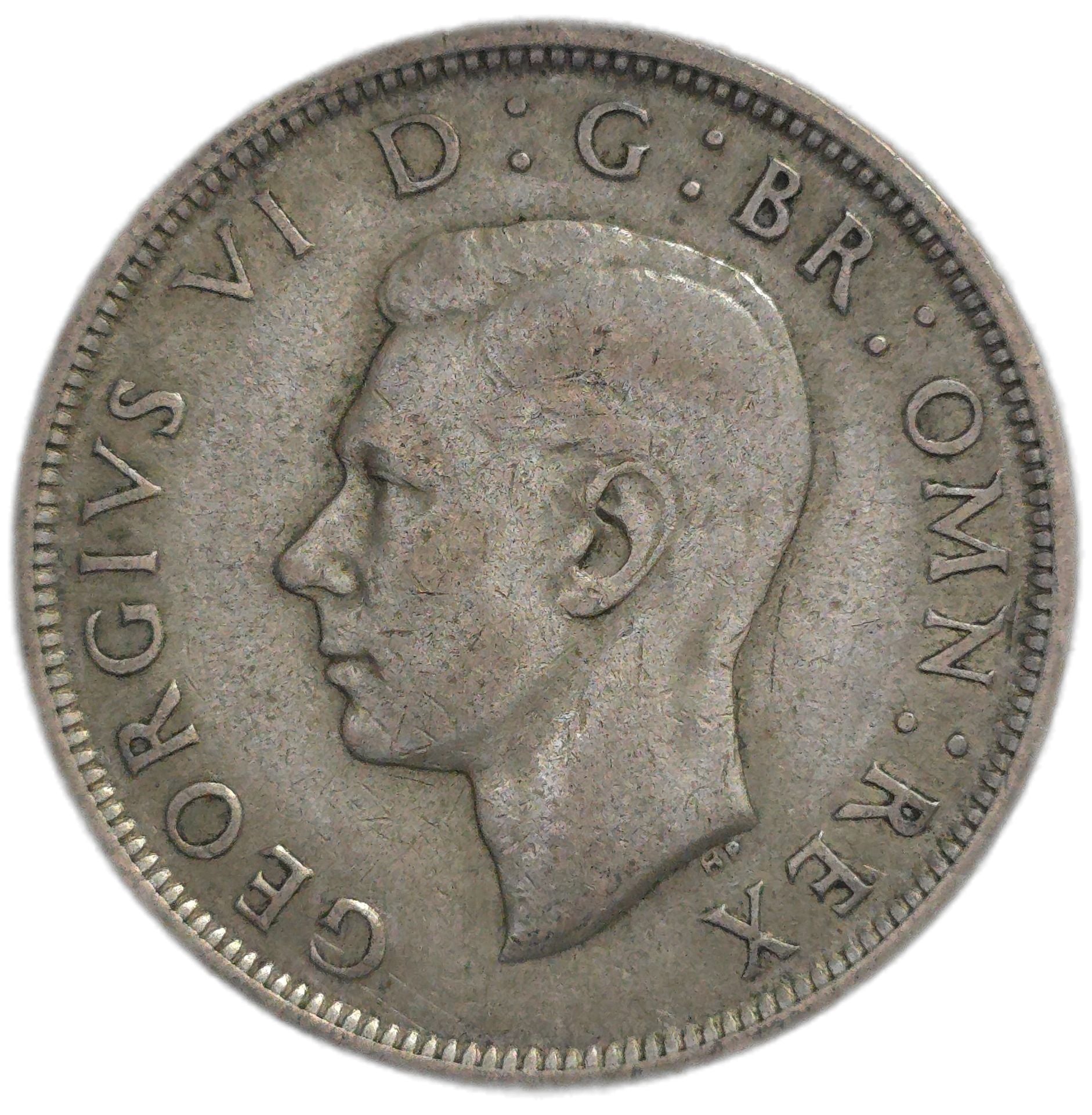 1942 United Kingdom Half Crown - Arts & Entertainment > Hobbies & Creative Arts > Collectibles > Collectible Coins & Currency > Collectible Coins > Rare Coins from The Half Crown