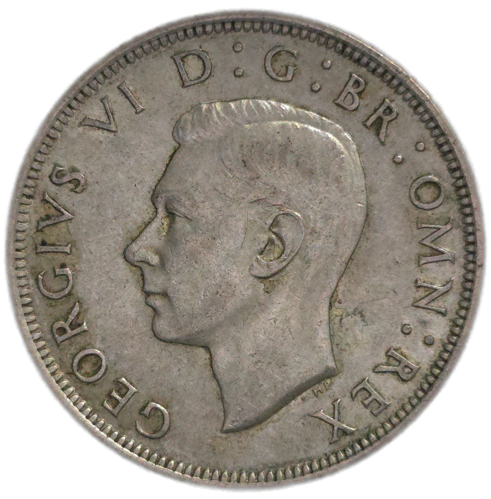1945 United Kingdom Half Crown - Arts & Entertainment > Hobbies & Creative Arts > Collectibles > Collectible Coins & Currency > Collectible Coins > Rare Coins from The Half Crown