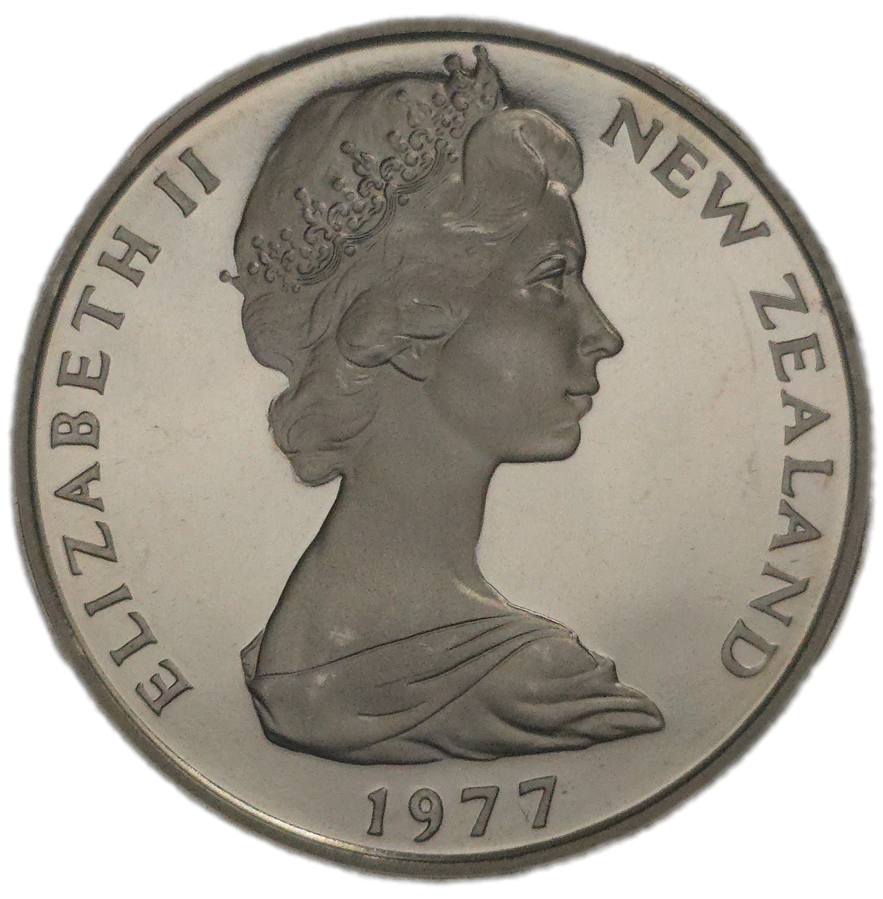 1977 New Zealand Five Cents, Proof - Arts & Entertainment > Hobbies & Creative Arts > Collectibles > Collectible Coins & Currency > Collectible Coins > Rare Coins from The Half Crown