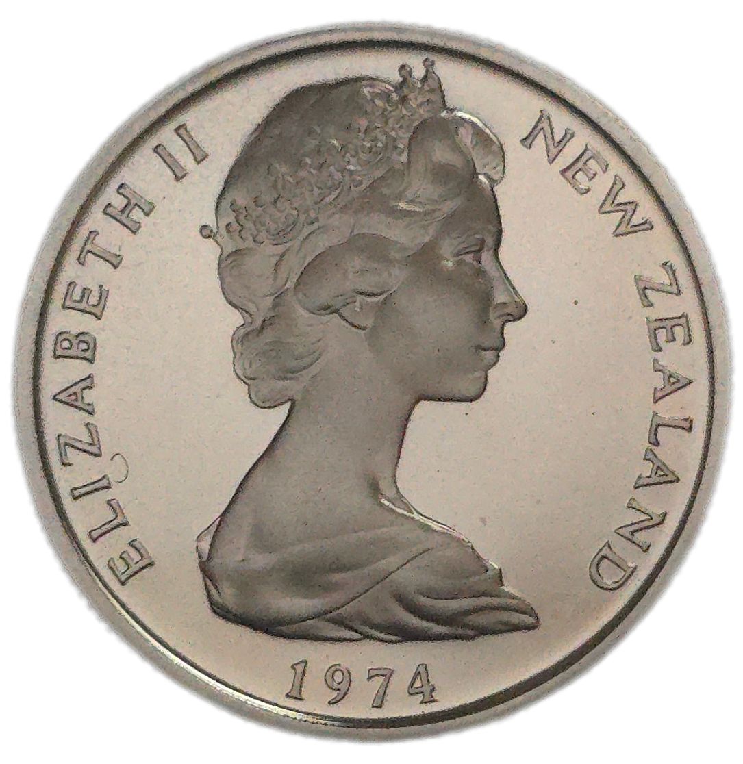1974 New Zealand Five Cents, Proof - Arts & Entertainment > Hobbies & Creative Arts > Collectibles > Collectible Coins & Currency > Collectible Coins > Rare Coins from The Half Crown