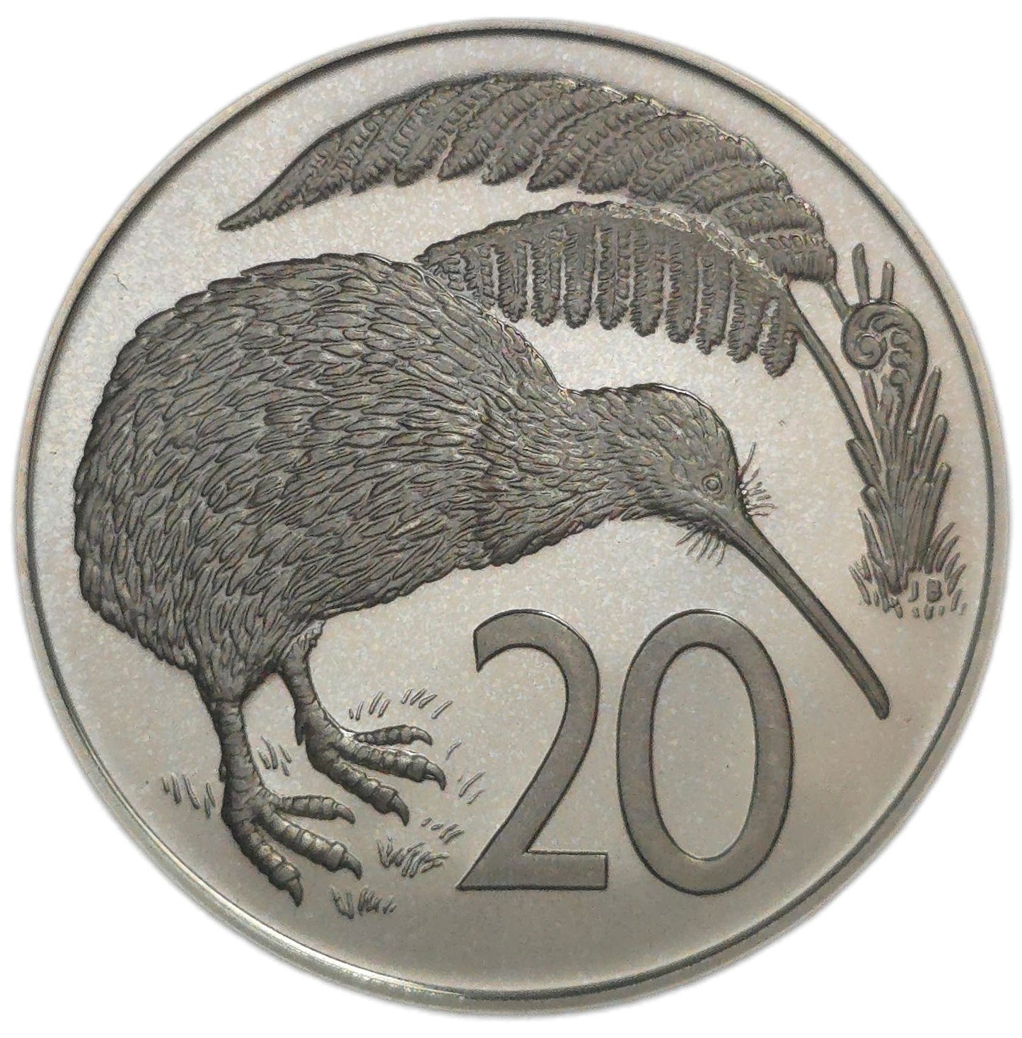 1974 New Zealand Twenty Cents, Proof