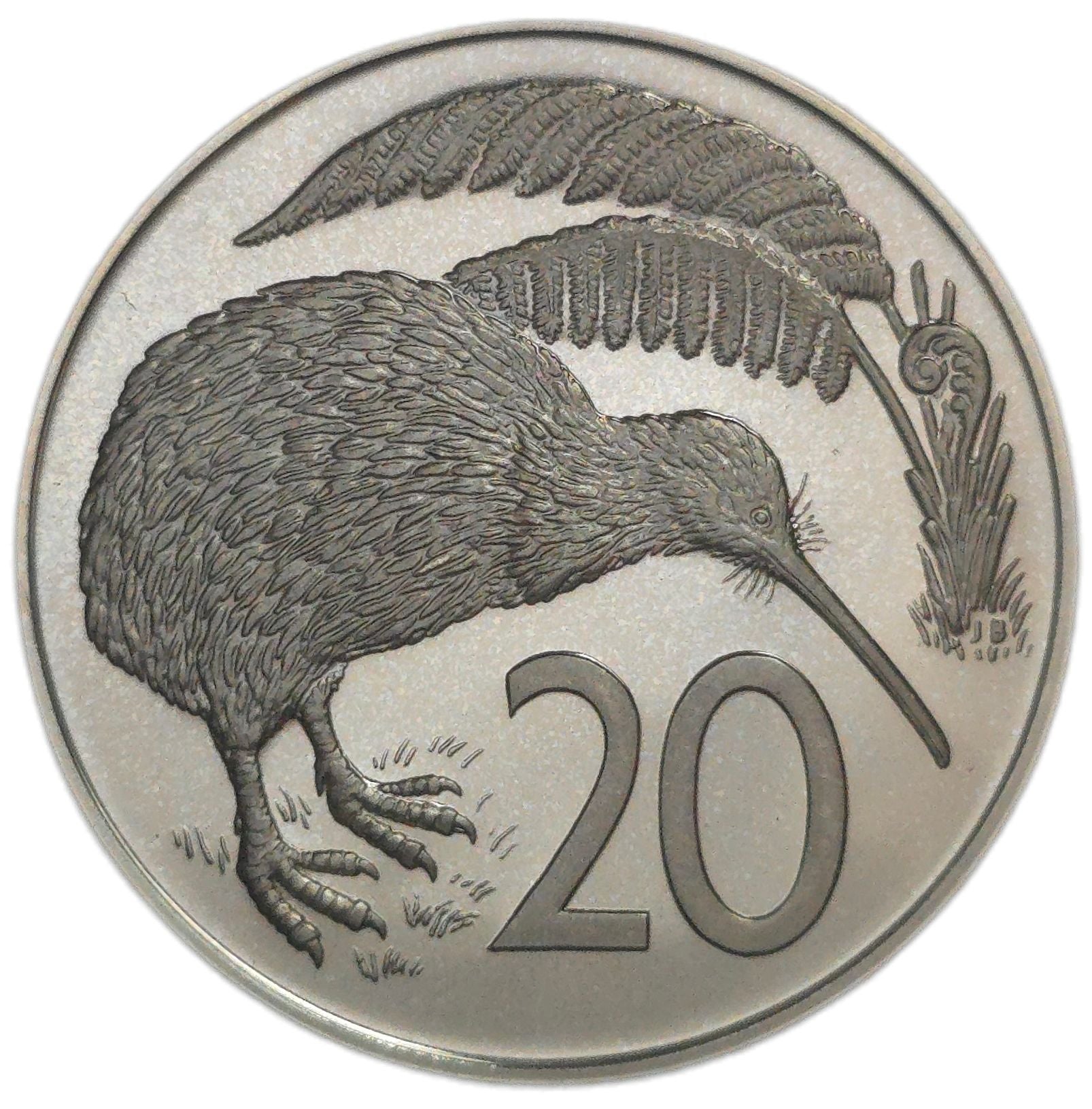 1974 New Zealand Twenty Cents, Proof - Arts & Entertainment > Hobbies & Creative Arts > Collectibles > Collectible Coins & Currency > Collectible Coins > Rare Coins from The Half Crown