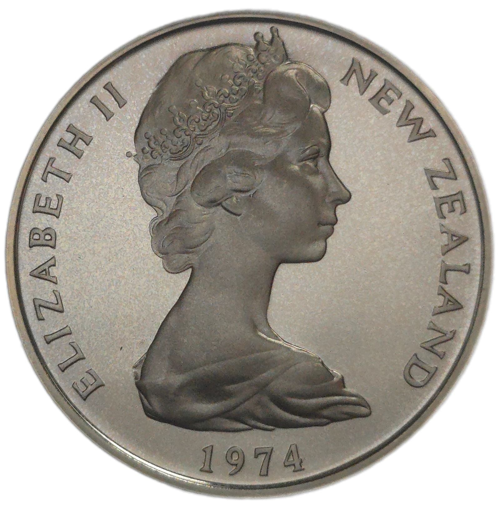 1974 New Zealand Twenty Cents, Proof - Arts & Entertainment > Hobbies & Creative Arts > Collectibles > Collectible Coins & Currency > Collectible Coins > Rare Coins from The Half Crown