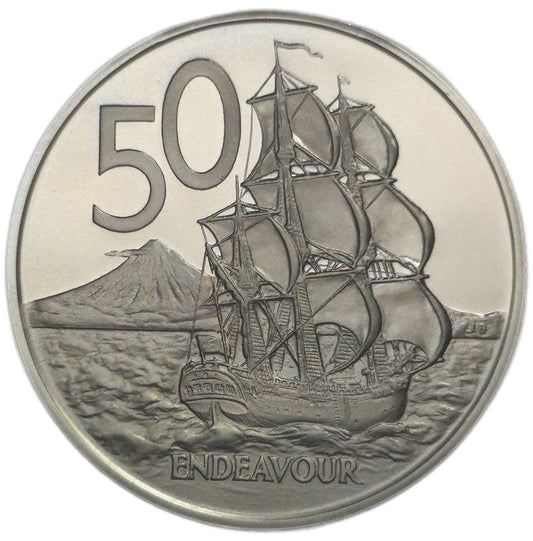 1974 New Zealand Fifty Cents, Proof - Arts & Entertainment > Hobbies & Creative Arts > Collectibles > Collectible Coins & Currency > Collectible Coins > Rare Coins from The Half Crown