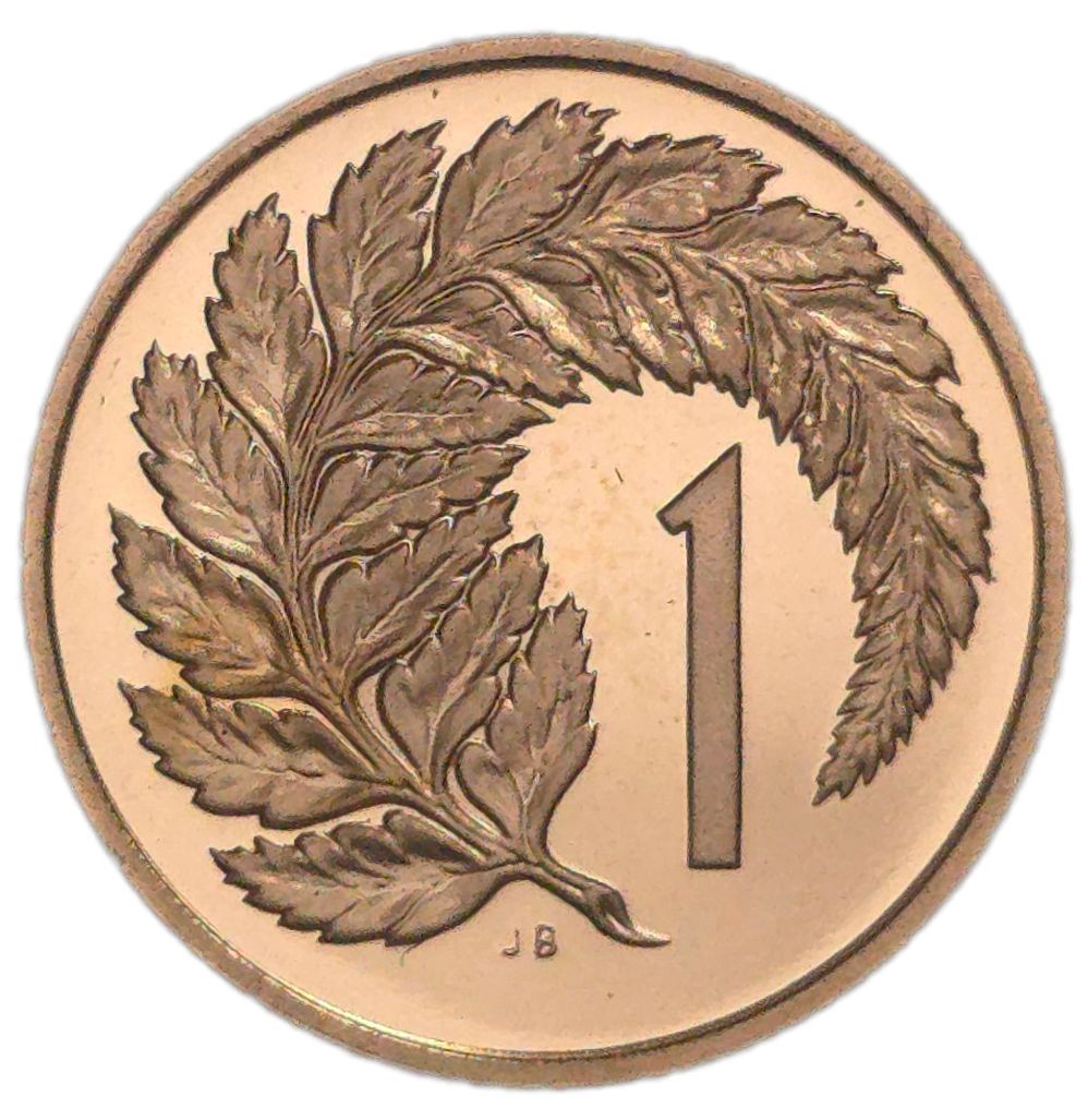 1986 New Zealand One Cent Coin, Proof - Arts & Entertainment > Hobbies & Creative Arts > Collectibles > Collectible Coins & Currency > Collectible Coins > Rare Coins from The Half Crown