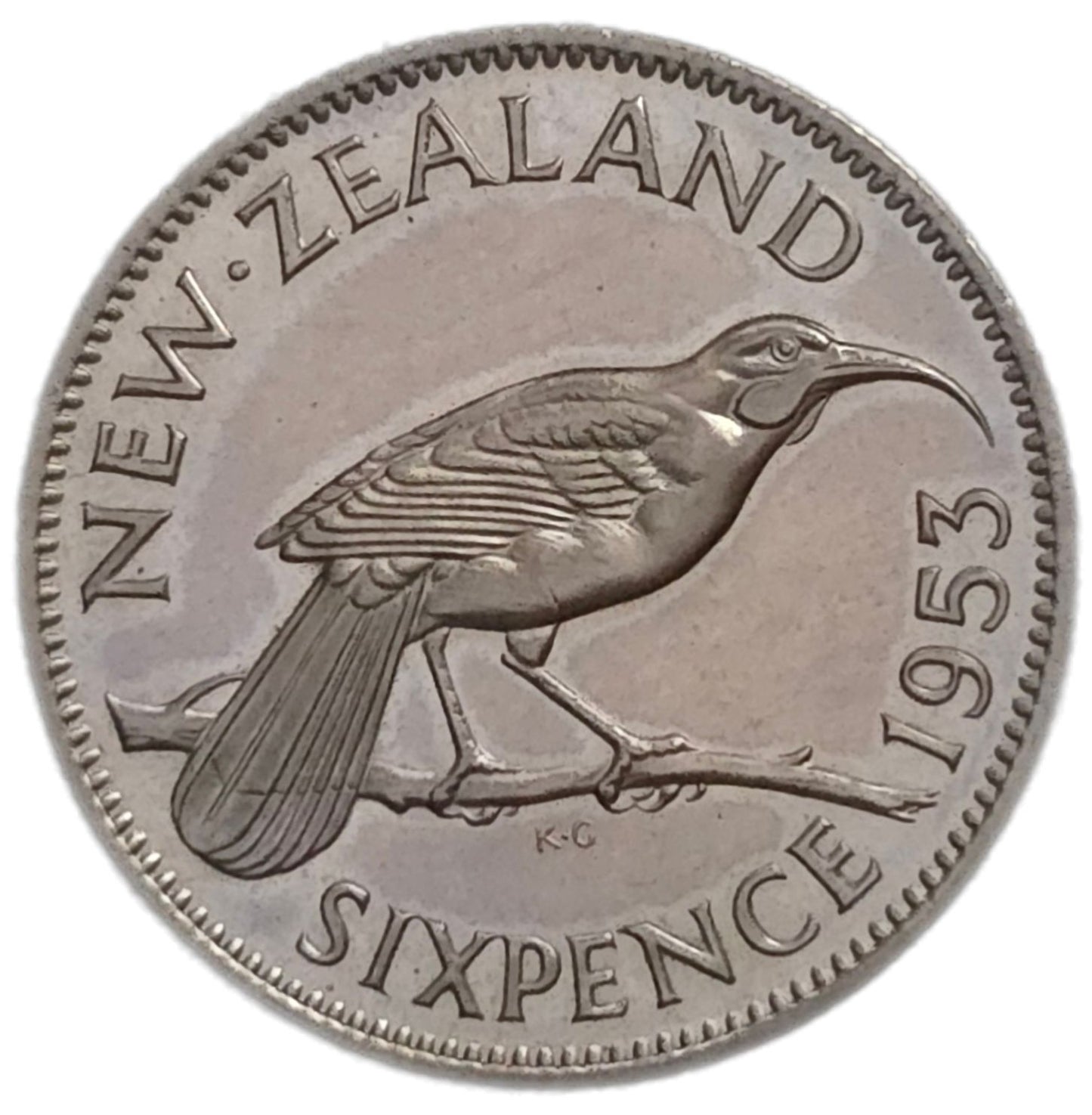 1953 New Zealand Sixpence, Proof - Arts & Entertainment > Hobbies & Creative Arts > Collectibles > Collectible Coins & Currency > Collectible Coins > Rare Coins from The Half Crown