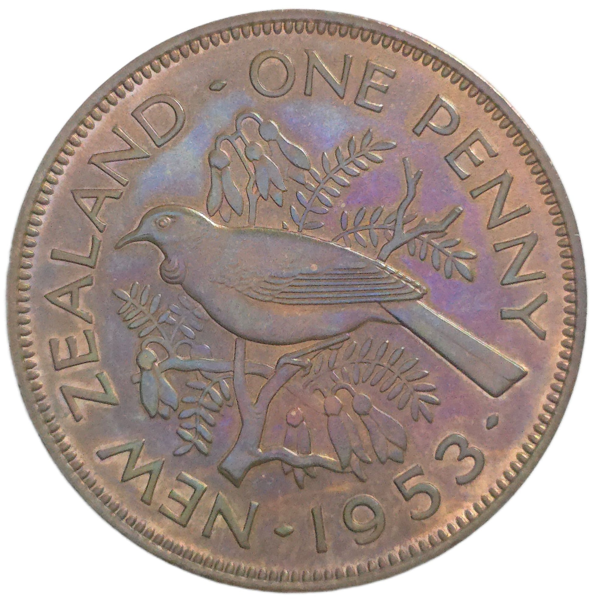 1953 New Zealand Penny, Proof - Arts & Entertainment > Hobbies & Creative Arts > Collectibles > Collectible Coins & Currency > Collectible Coins > Commemorative Coins from The Half Crown