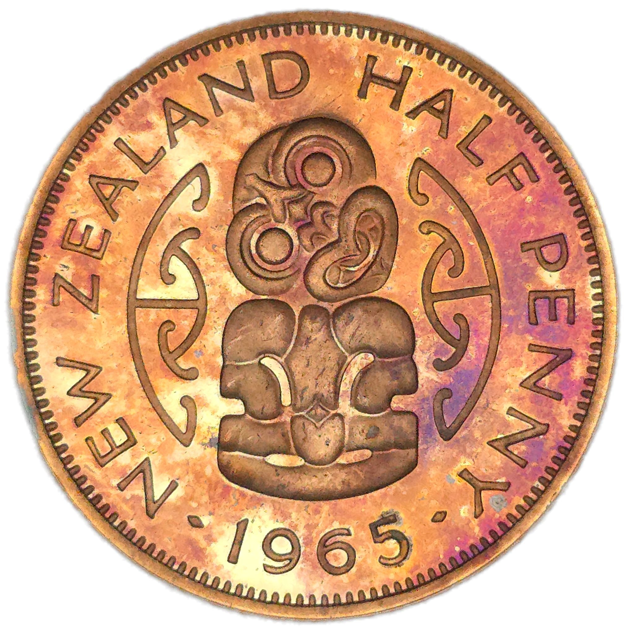 New Zealand 1965 Half Penny Proof Coin Collectible – The Half Crown