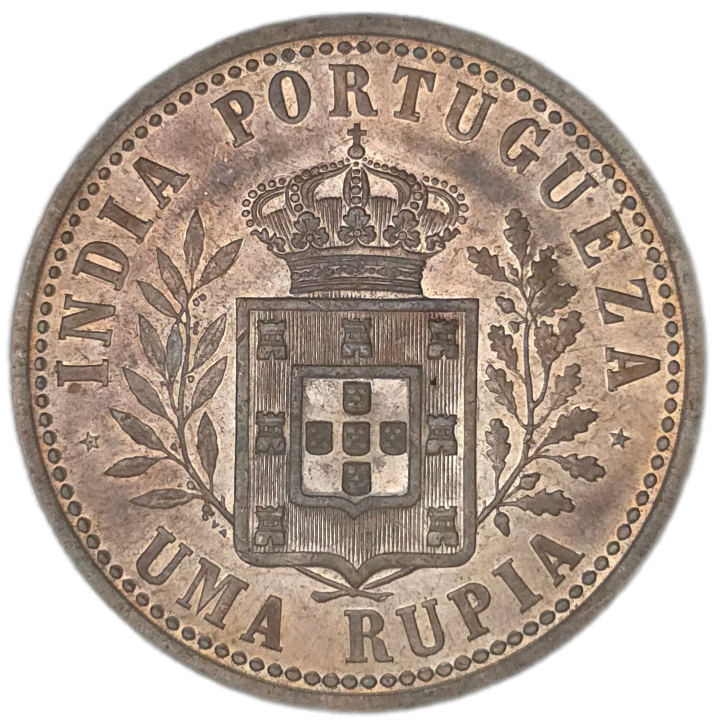 1904 Portuguese India 1 Rupia