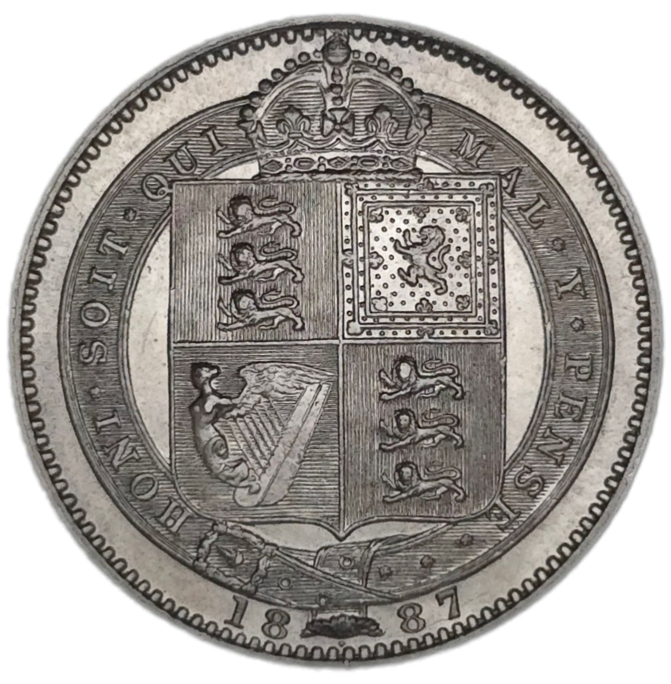 1887 United Kingdom Shilling, aUNC