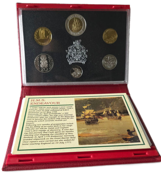 1994 Endeavour Proof Coin Set,  Bi-Metal 50 cent