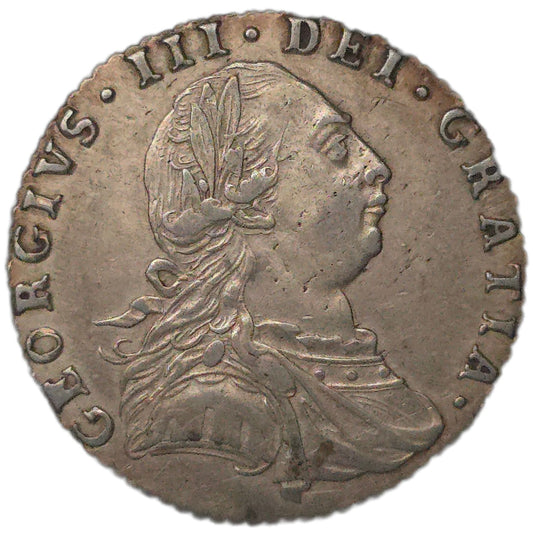 1787 United Kingdom Sixpence, EF