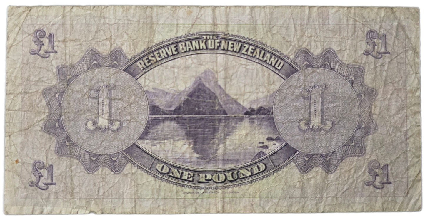 1934-1940 New Zealand One Pound Note, Lefeaux