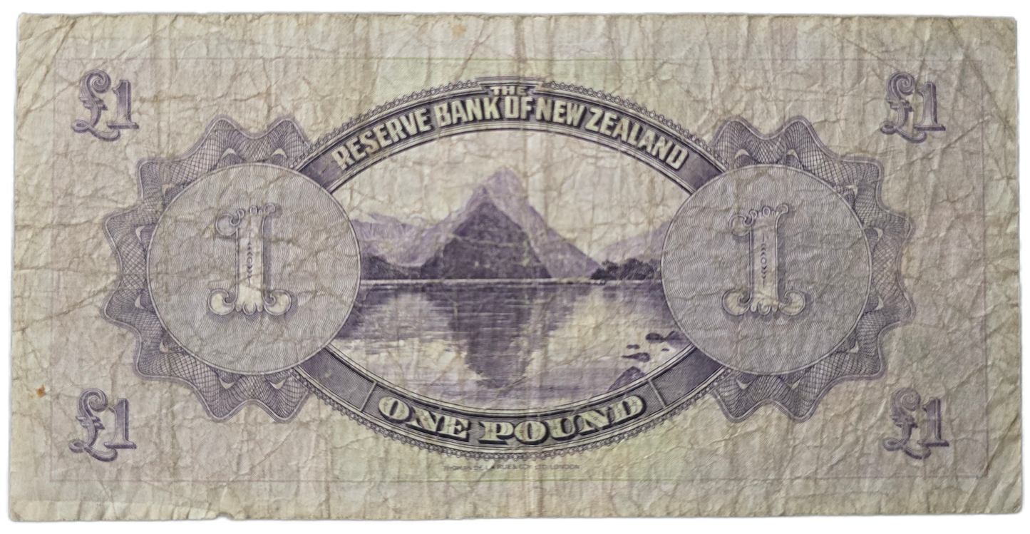1934-1940 New Zealand One Pound Note, Lefeaux