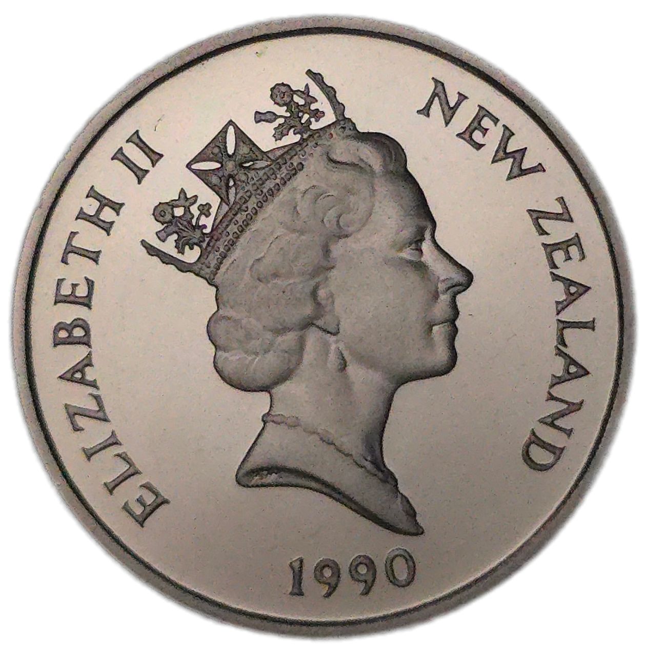 1990 New Zealand 5 Cents, Proof
