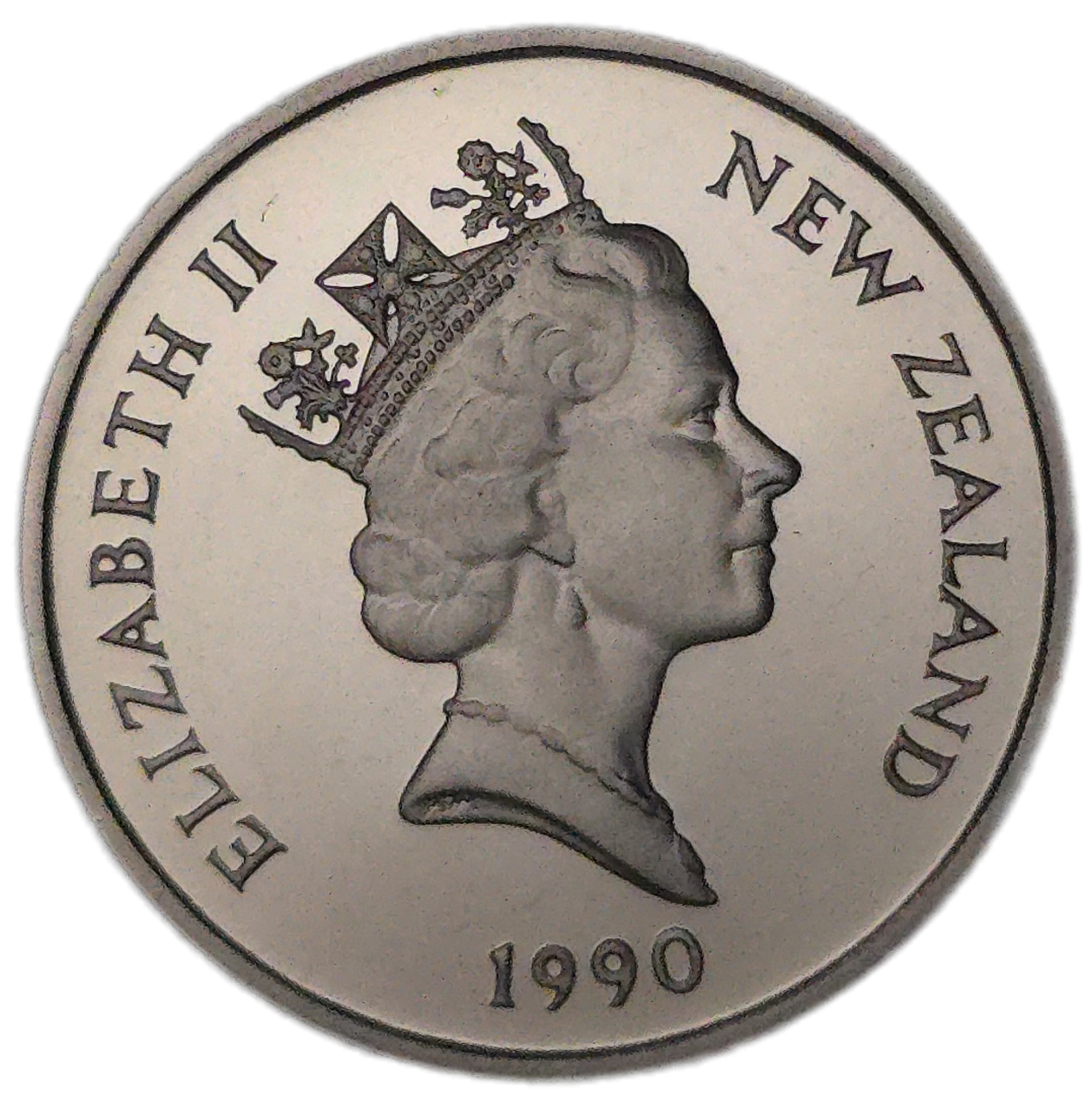 1990 New Zealand 5 Cents, Proof