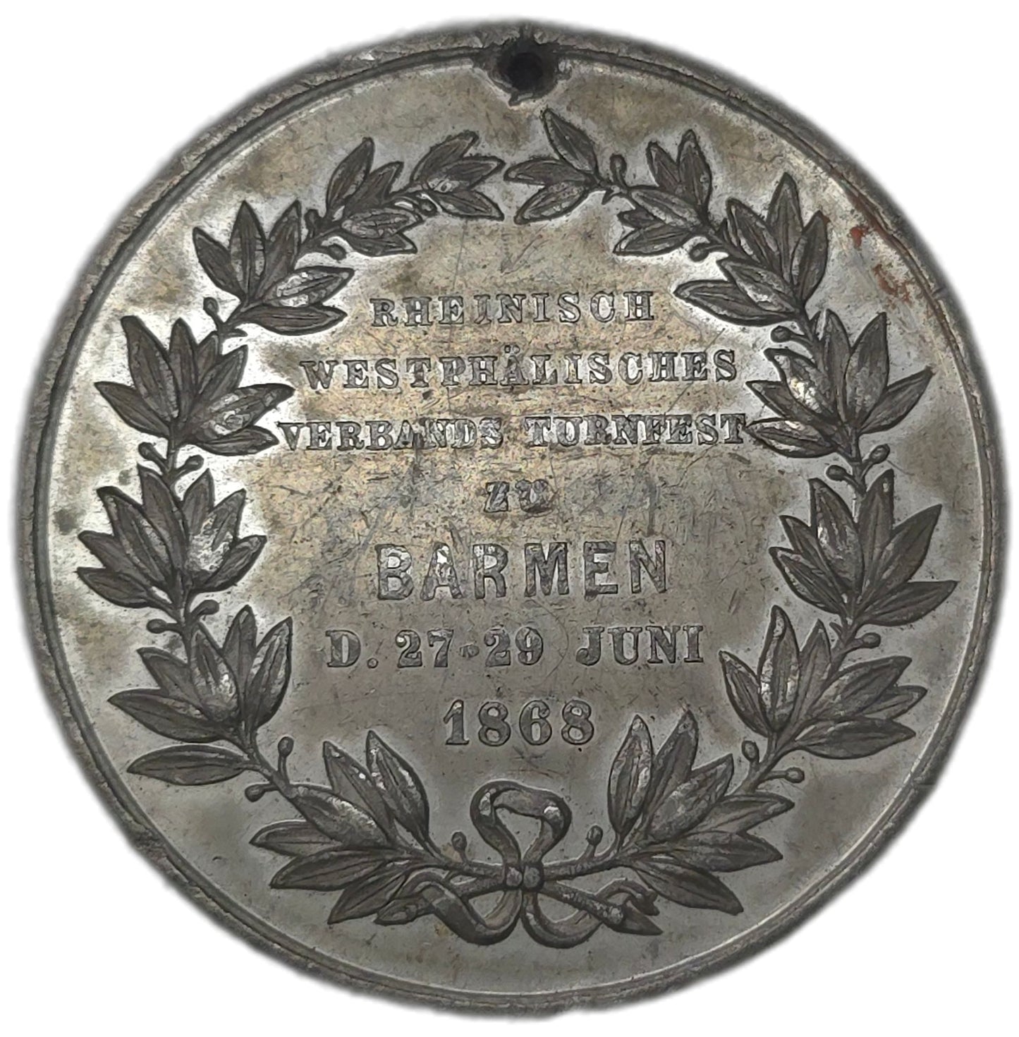 1868 Germany Gymnastics Festival Medal, Rhineland-Westphalian
