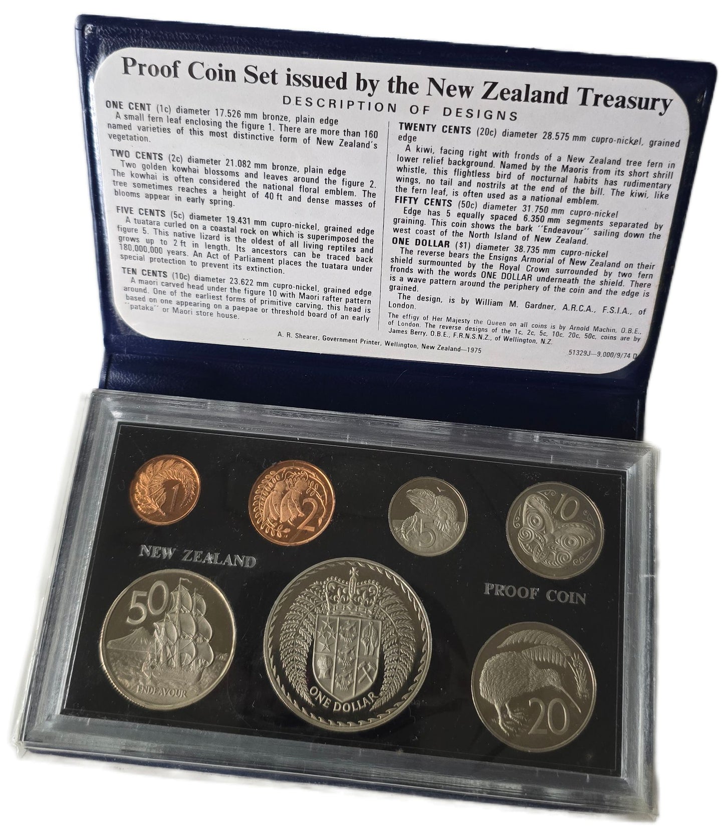 1975 New Zealand Proof Set