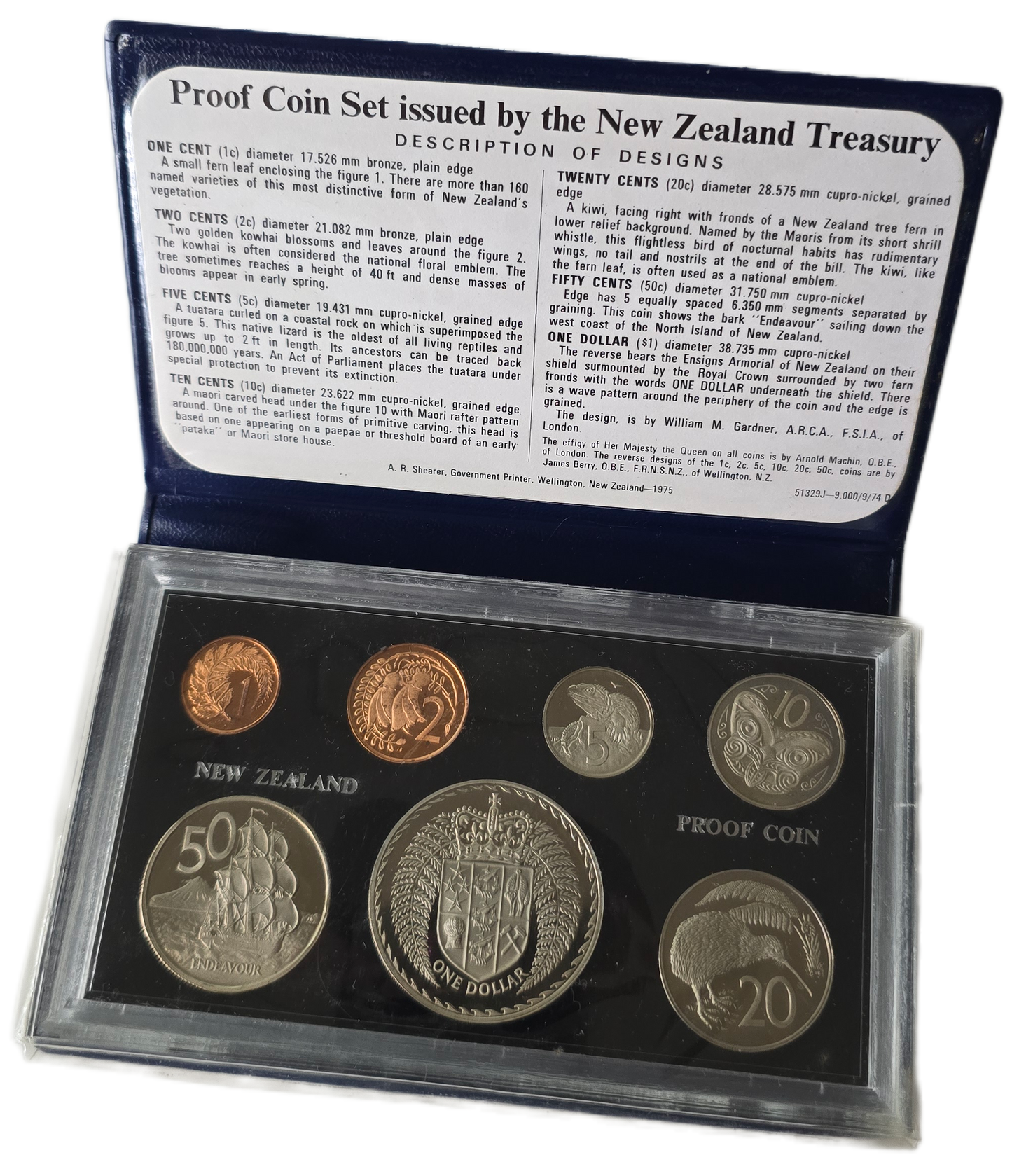 1975 New Zealand Proof Set