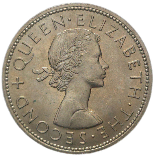 1962 New Zealand Half Crown, Uncirculated