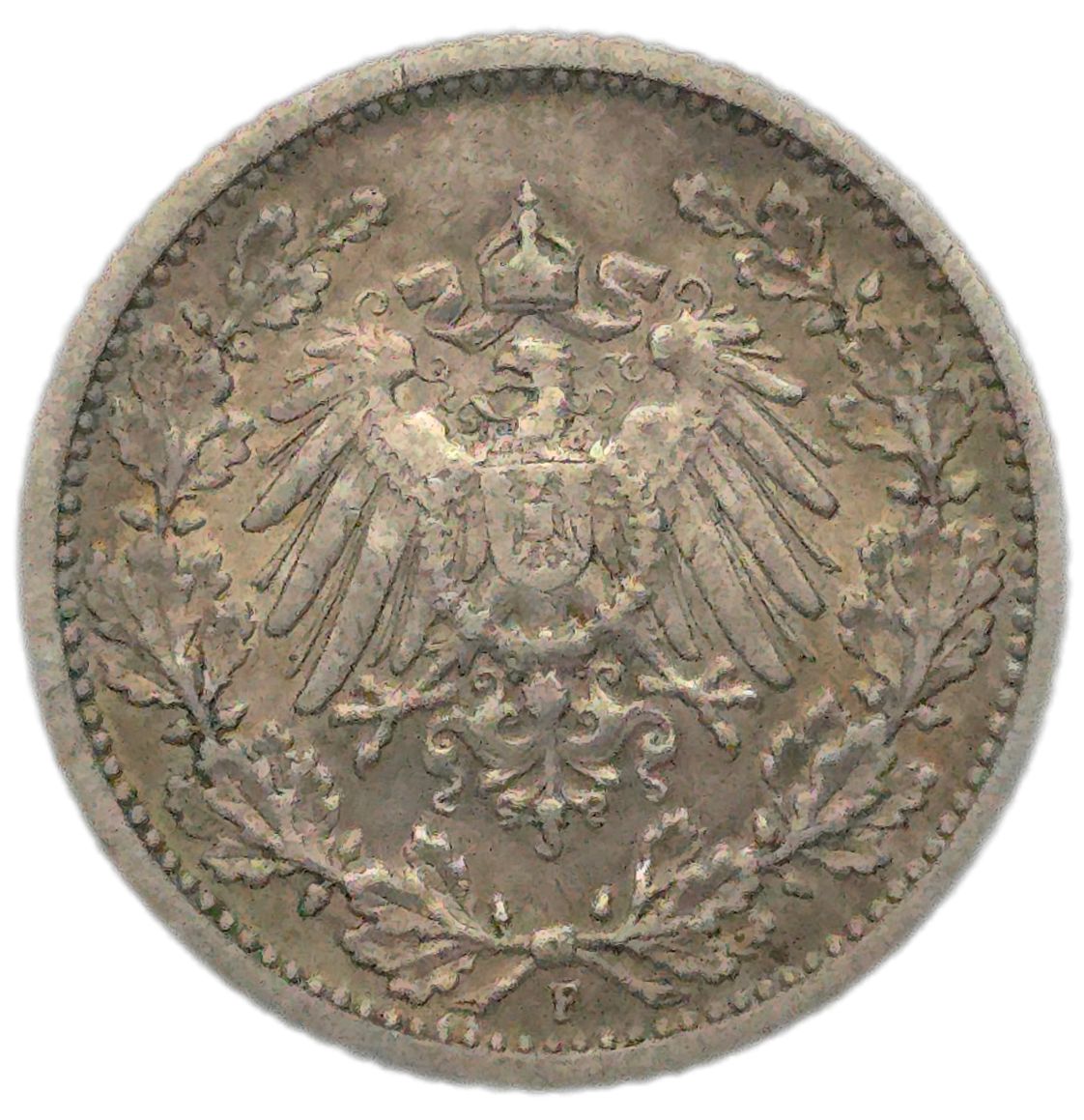 1909 Germany 1/2 Mark