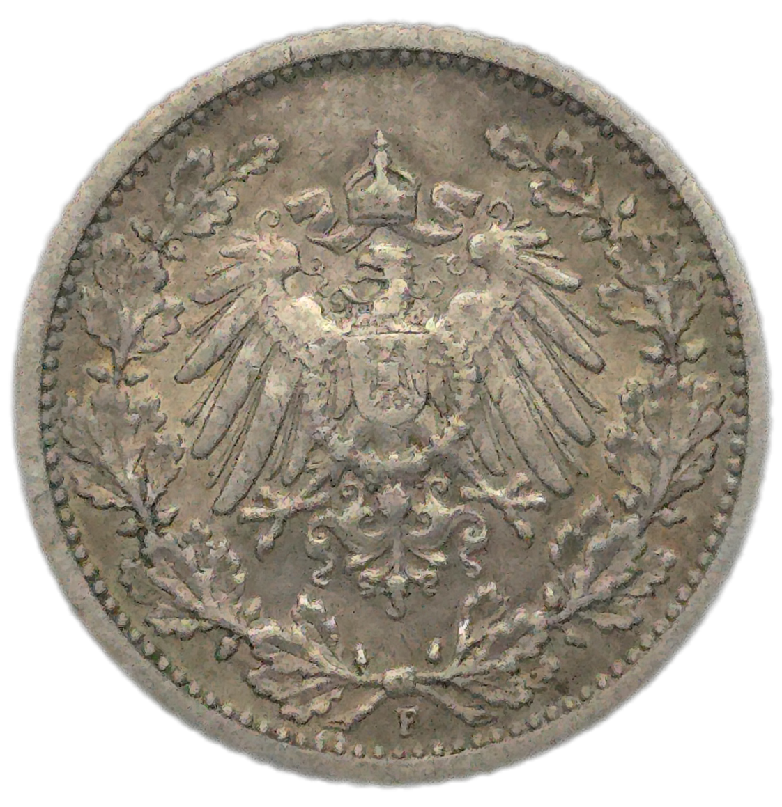 1909 Germany 1/2 Mark