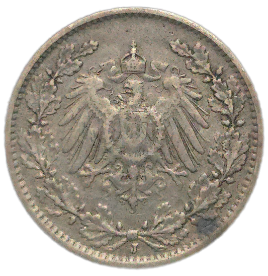 1908 Germany 1/2 Mark
