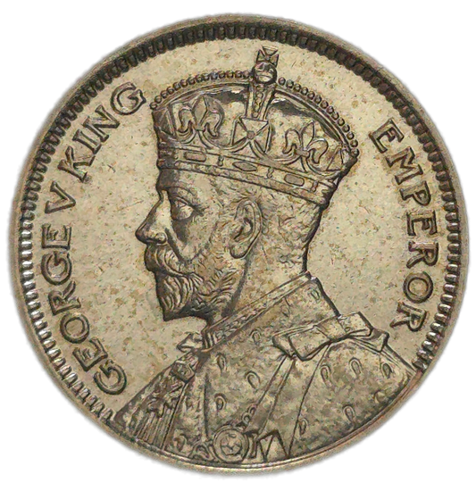 1933 New Zealand Sixpence, aUNC
