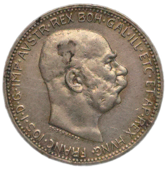 1915 Austrian Empire 1 Corona, VF