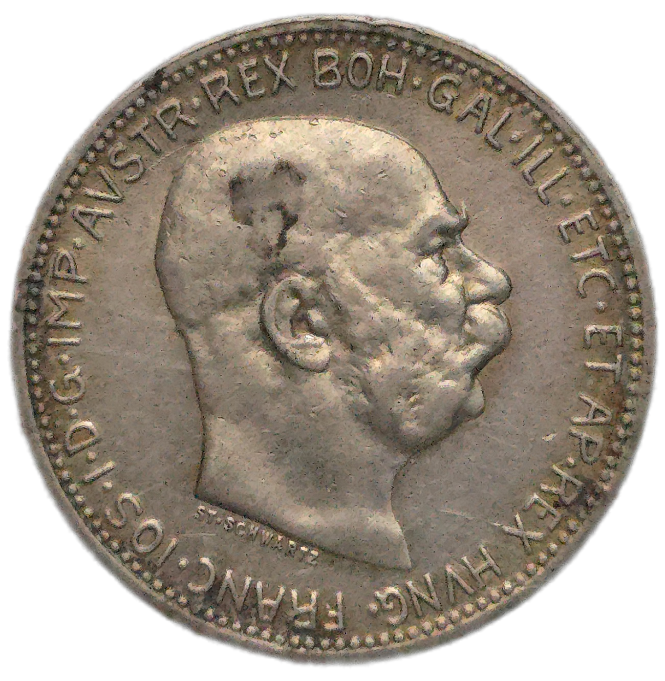1915 Austrian Empire 1 Corona, VF