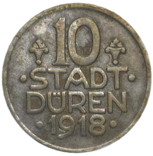 1918 Germany 10 Pfennigs, Notegeld (Emergency Money)