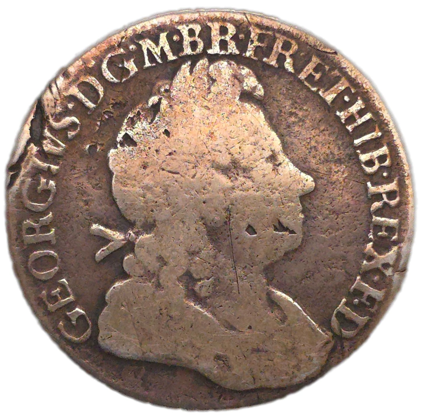 1723 United Kingdom Shilling, George I 'SSC' Issue