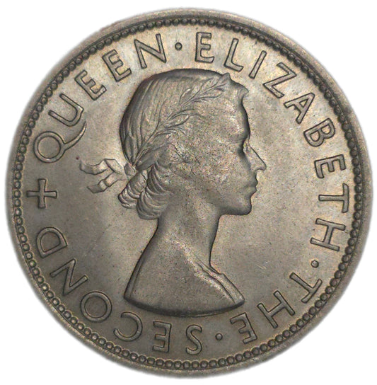 1953 New Zealand Half Crown, aUNC