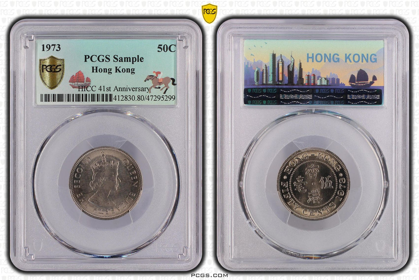 1973 Hong Kong 50 cents PCGS Sample